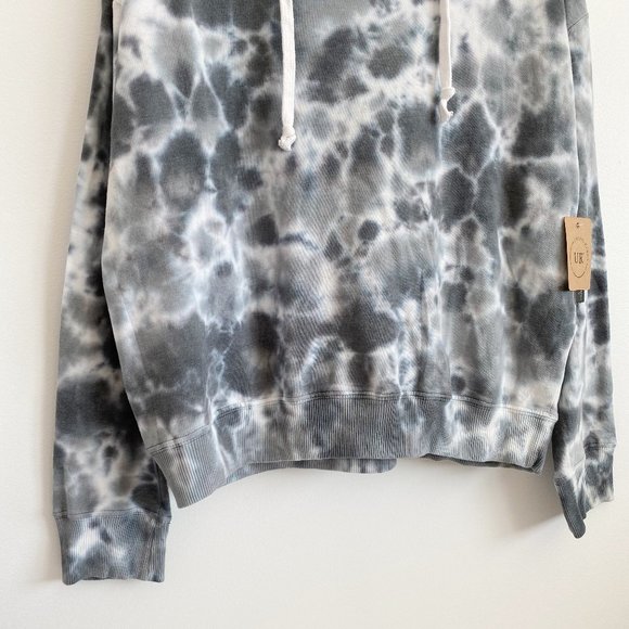 URBAN REBEL Women's Hoodie, Tie Dye Light Hooded Sweatshirt, Gray, 2X - Picture 4 of 9